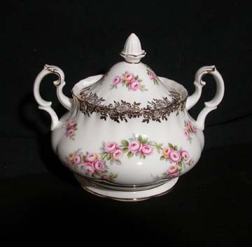 Royal Albert Dimity Rose Sugar Bowl & Lid