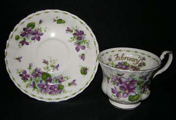 Royal Albert Flower Of The Month Series Cup & Saucer - February - Violets