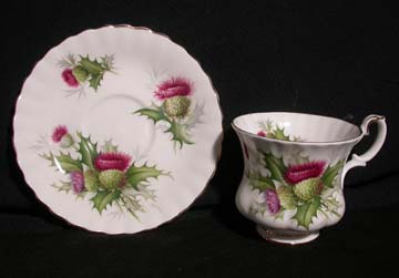 Royal Albert Highland Thistle Cup & Saucer - Demitasse