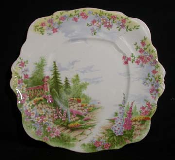 Royal Albert Kentish Rockery Plate - Cake/Handled