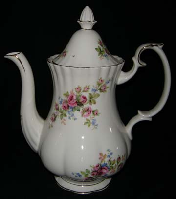 Royal Albert Moss Rose Coffee Pot & Lid - Large