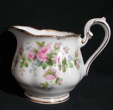 Royal Albert Moss Rose Creamer - Large Older  Black Mark