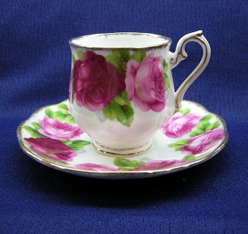 Royal Albert Old English Rose Cup & Saucer - Demitasse