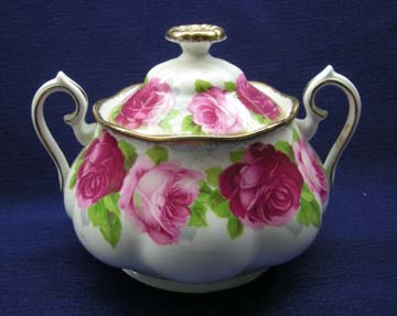 Royal Albert Old English Rose Sugar Bowl & Lid