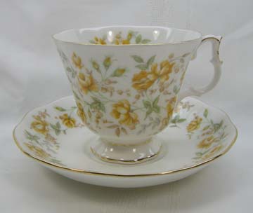 Royal Albert Orange Taffeta - Rose Chintz Series Cup & Saucer