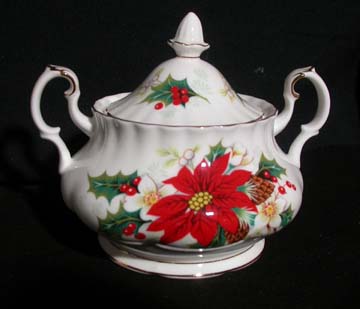 Royal Albert Poinsettia Sugar Bowl & Lid