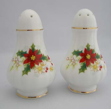 Royal Albert Poinsettia Salt & Pepper Set