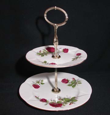 Royal Albert Royal Canadian Rose Plate - Serving/2 Tiered