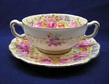 Royal Albert Serena Cream Soup & Saucer Set - Footed