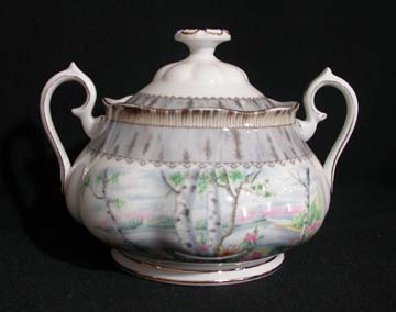 Royal Albert Silver Birch Sugar Bowl & Lid