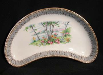 Royal Albert Silver Birch Plate - Salad/Crescent