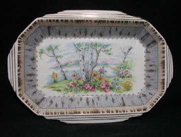 Royal Albert Silver Birch Tray - Art Deco