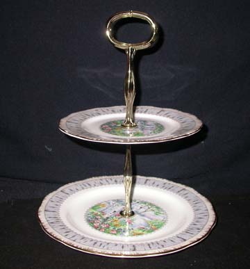 Royal Albert Silver Birch Plate - Serving/2 Tiered