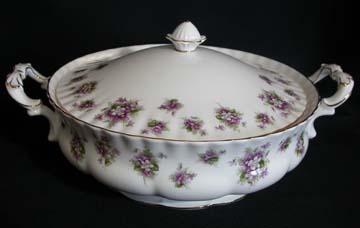 Royal Albert Sweet Violets Vegetable Bowl - Covered