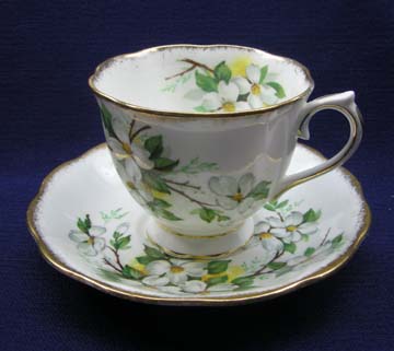 Royal Albert White Dogwood Cup & Saucer