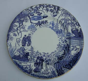 Royal Crown Derby Blue Mikado Plate - Dinner