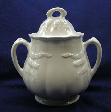 Royal Crownford White Wheat Sugar Bowl & Lid