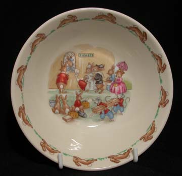 Royal Doulton Bunnykins 12 - Oatmeal Bowl - Ticket Queue