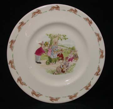 Royal Doulton Bunnykins 22 - Plate - Wheelbarrow Race