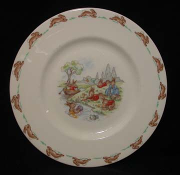 Royal Doulton Bunnykins 20 - Plate - Playing On The River