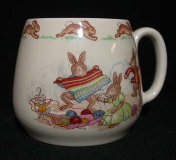 Royal Doulton Bunnykins 6 - Don Mug - Unravelling The Knitting