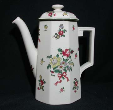 Royal Doulton Old Leeds Sprays D6203 Coffee Pot & Lid - Large