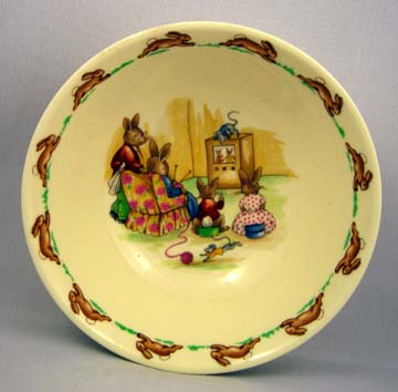 Royal Doulton Bunnykins 38 - Oatmeal Bowl - Television Time