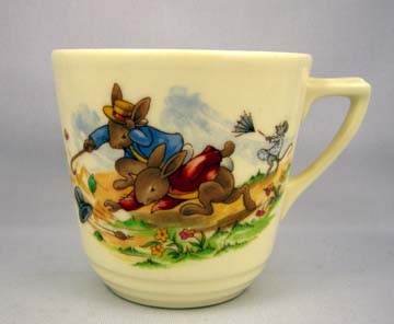 Royal Doulton Bunnykins 36 - Cup - Windy Day/Broken Umbrella