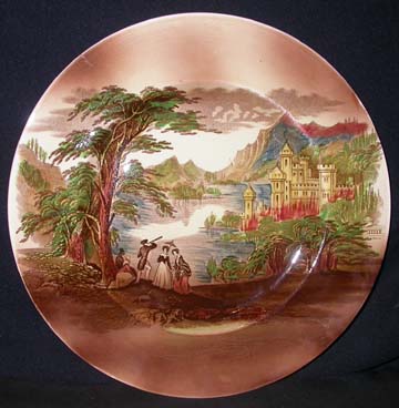 Royal Staffordshire Jenny Lind - Brown/Multi Color Plate - Dinner