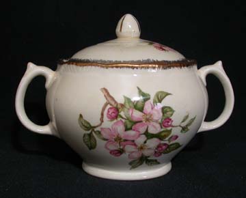 Royal Swan Blossomtime Sugar Bowl & Lid