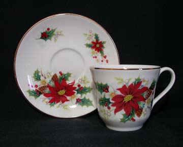 Royal Vale Poinsettia Cup & Saucer