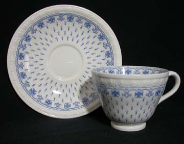 Spode Ermine - Blue Cup & Saucer