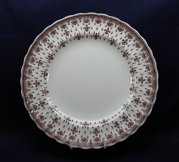 Spode Fleur De Lis - Brown Plate - Lunch