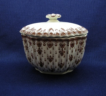 Spode Fleur De Lis - Brown Sugar Bowl & Lid