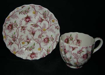 Spode Rosebud Chintz Cup & Saucer