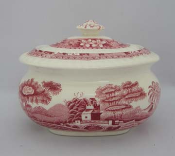 Spode Tower - Pink Sugar Bowl & Lid