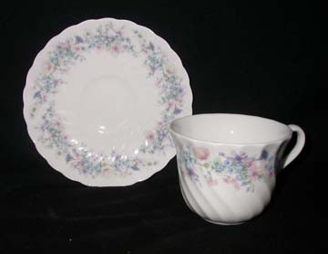 Wedgwood Angela - Swirled Edge Cup & Saucer