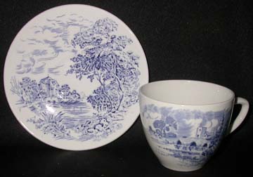 Wedgwood Countryside - Blue Cup & Saucer