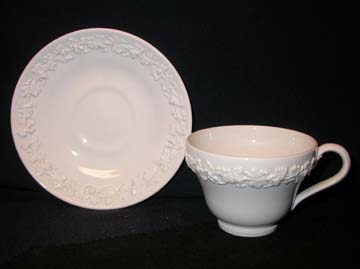 Wedgwood Cream Color On Cream Color - Plain Edge Cup & Saucer