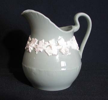 Wedgwood Cream Color On Celadon - Shell Edge Creamer - Large