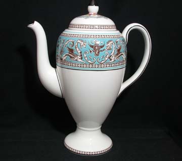 Wedgwood Florentine - Turquoise - W2714 Coffee Pot & Lid - Large