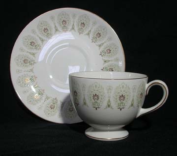 Wedgwood Medina - Green Cup & Saucer